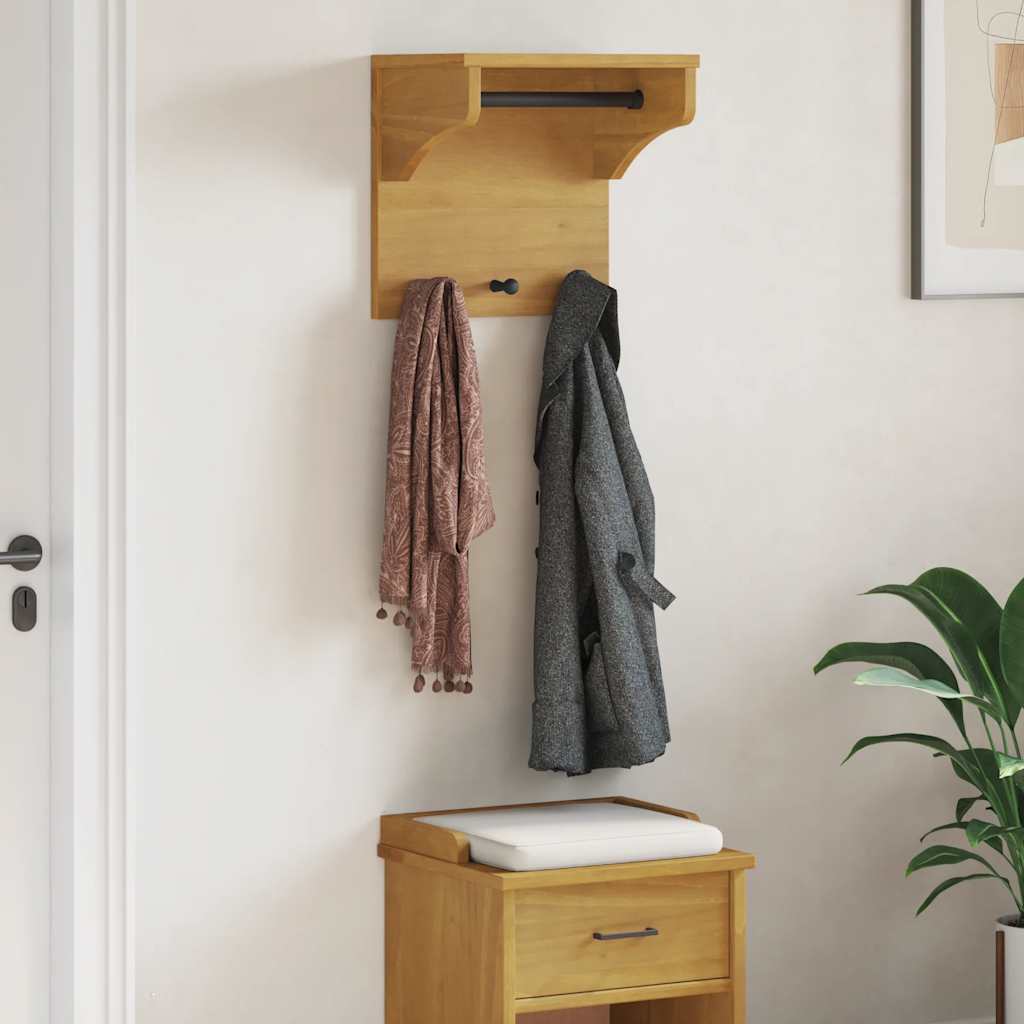 Wandgarderobe Sandnes 43X30X42 Cm Massivholz Kiefer