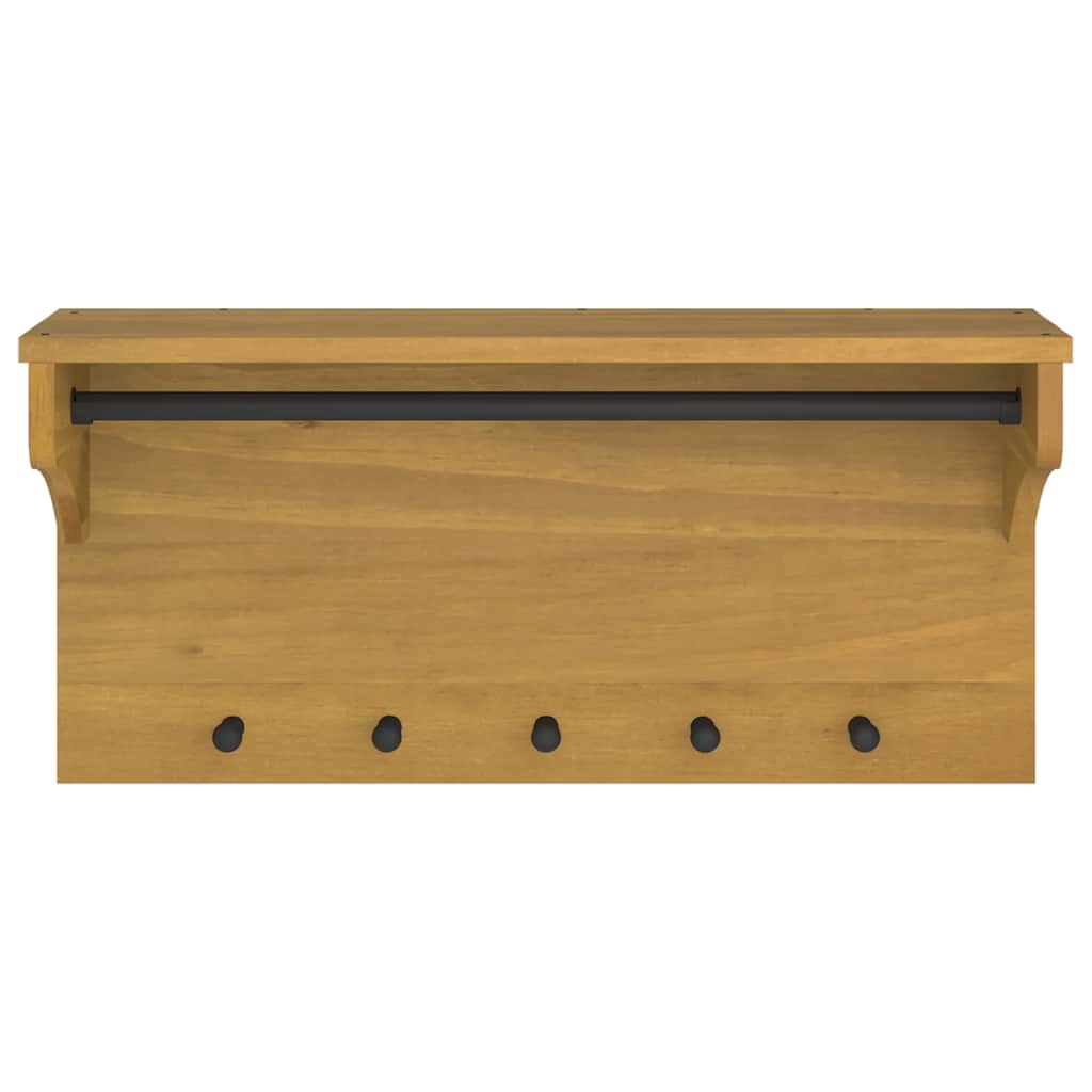 Wandgarderobe Sandnes 87X30X42 Cm Massivholz Kiefer