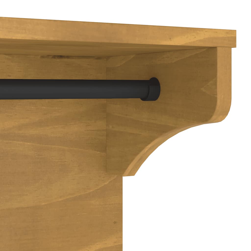 Wandgarderobe Sandnes 87X30X42 Cm Massivholz Kiefer