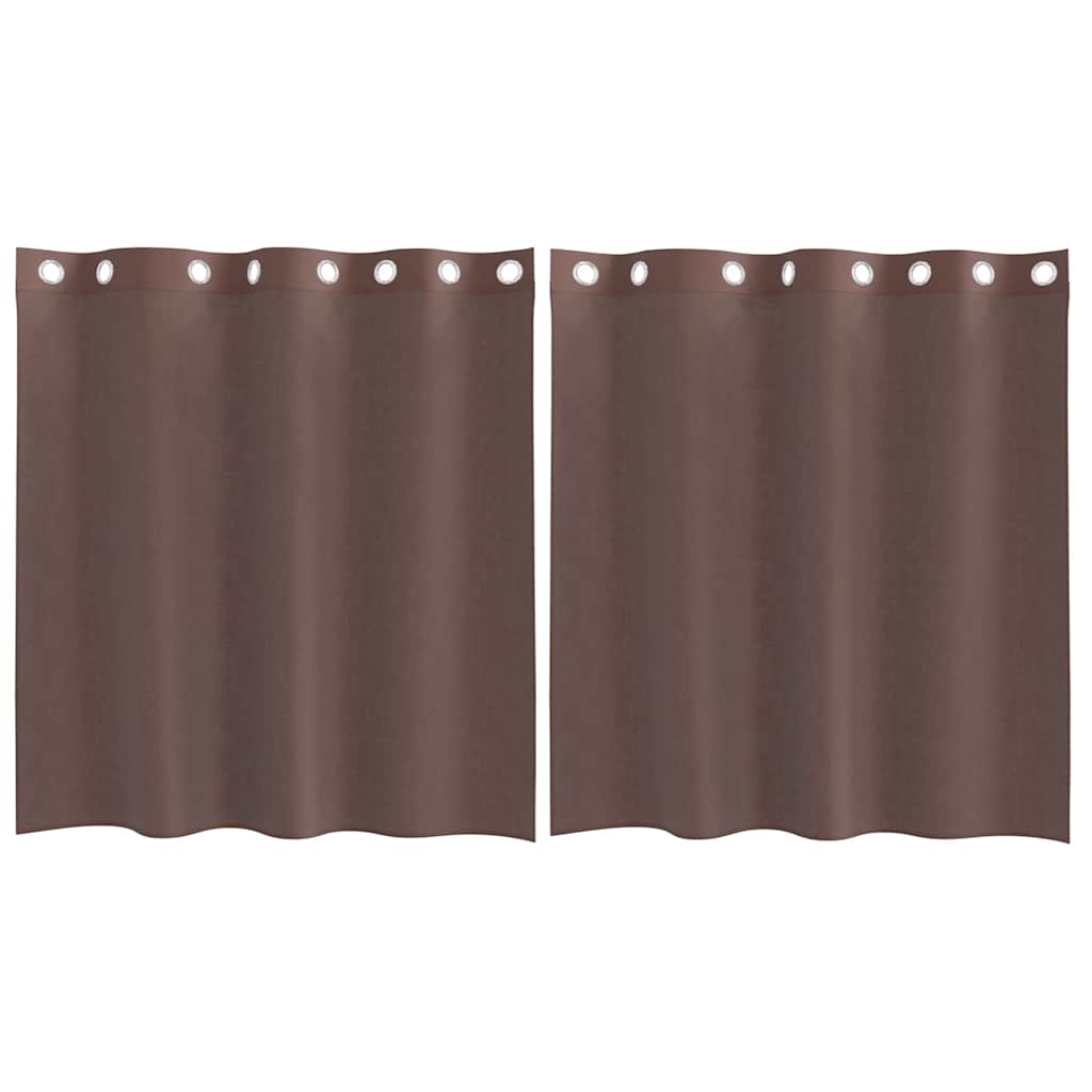 Voile Vorhänge 2 Stk. Braun