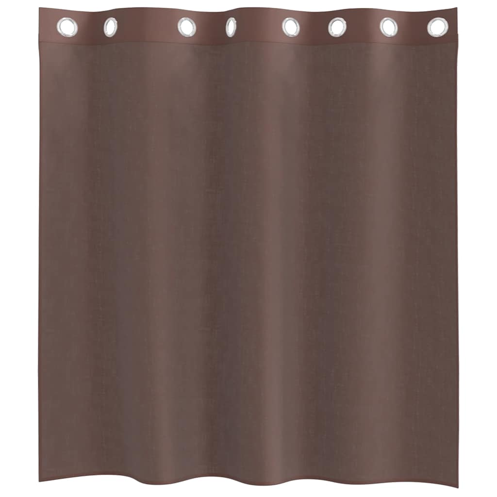 Voile Vorhänge 2 Stk. Braun