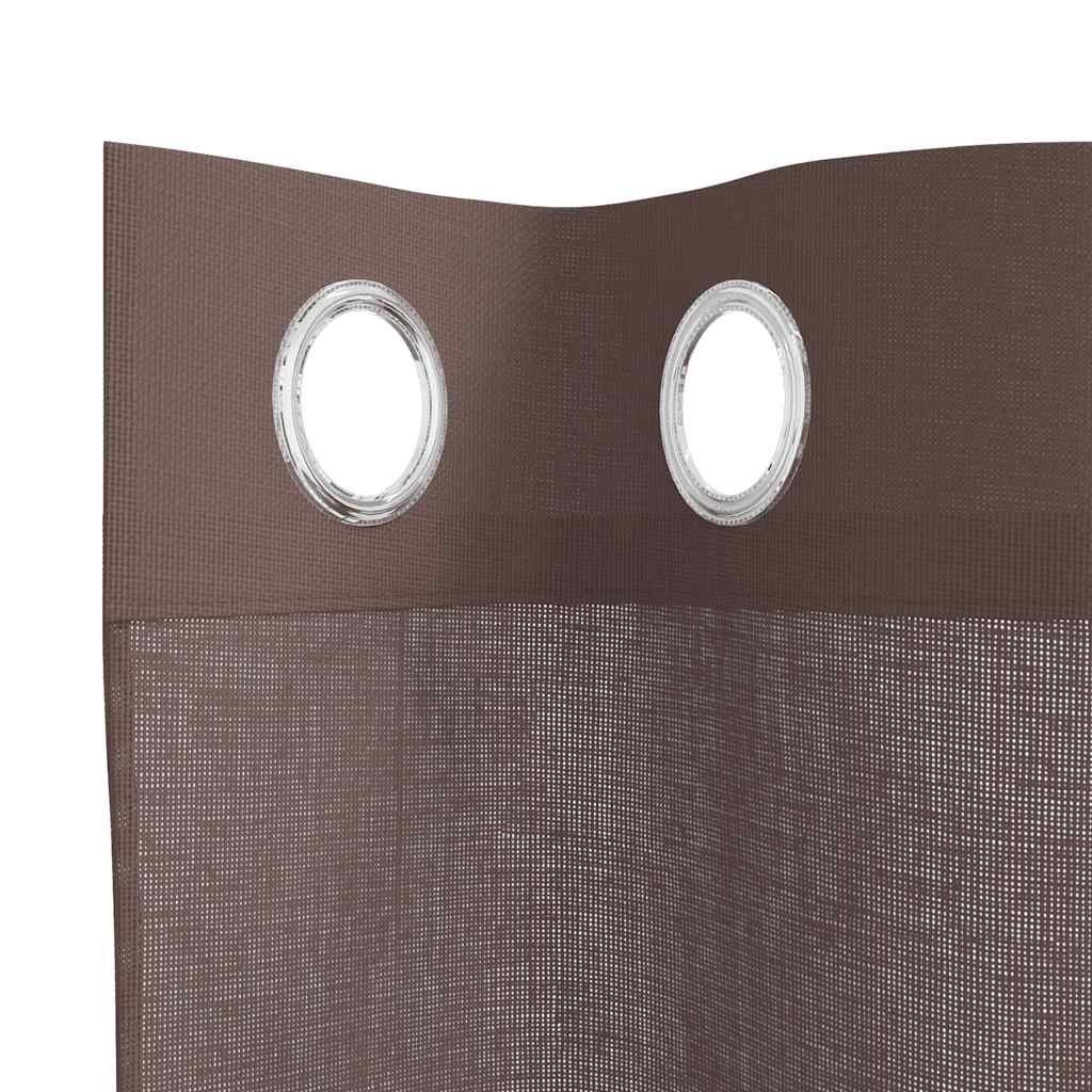 Voile Vorhänge 2 Stk. Braun