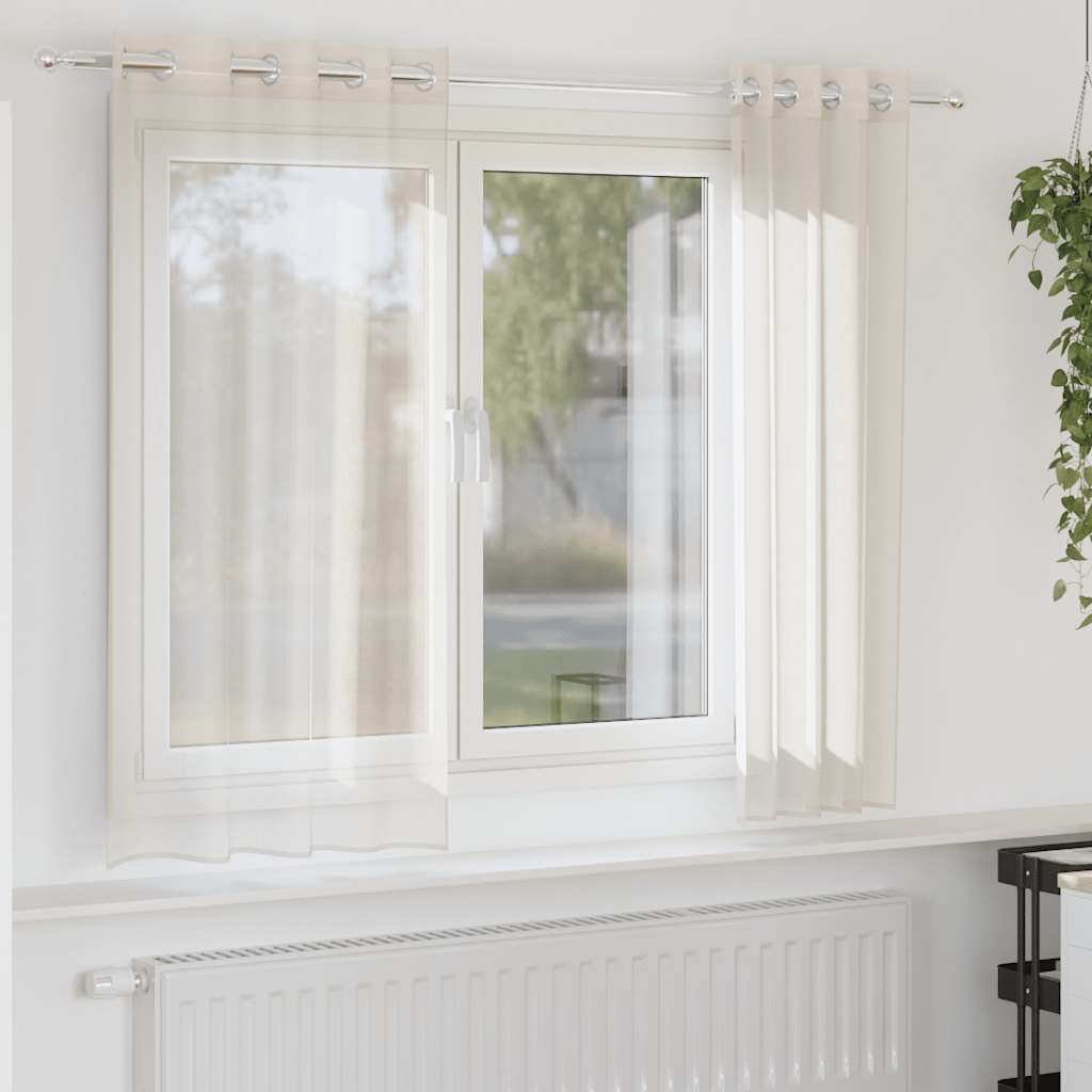 Voile Vorhänge 2 Stk. Creme