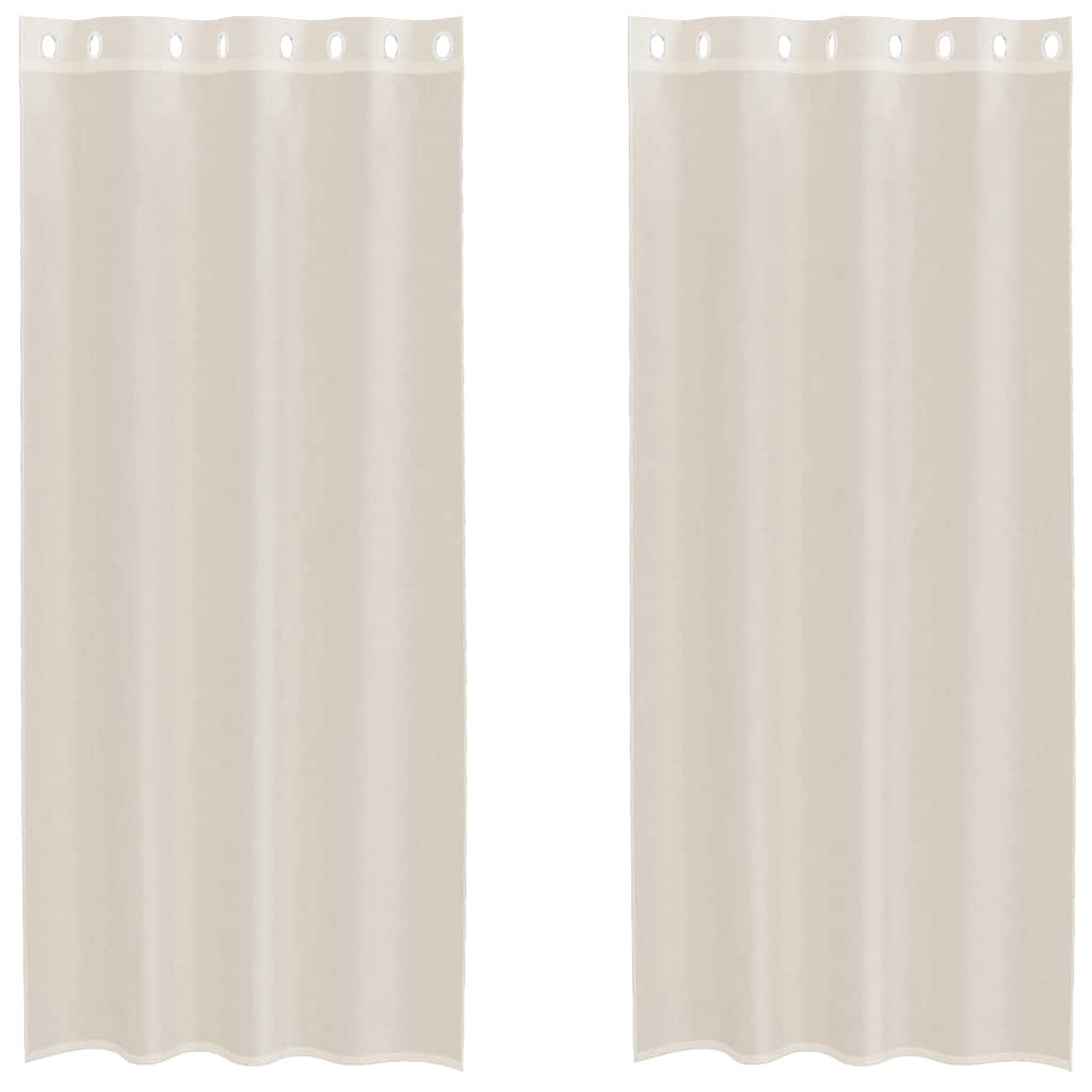 Voile Vorhänge 2 Stk. Creme