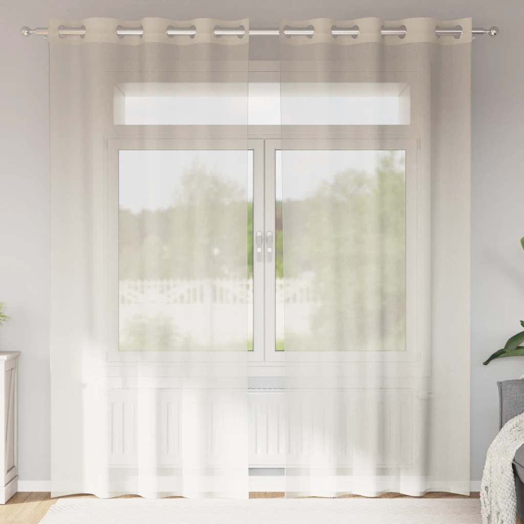 Voile Vorhänge 2 Stk. Creme
