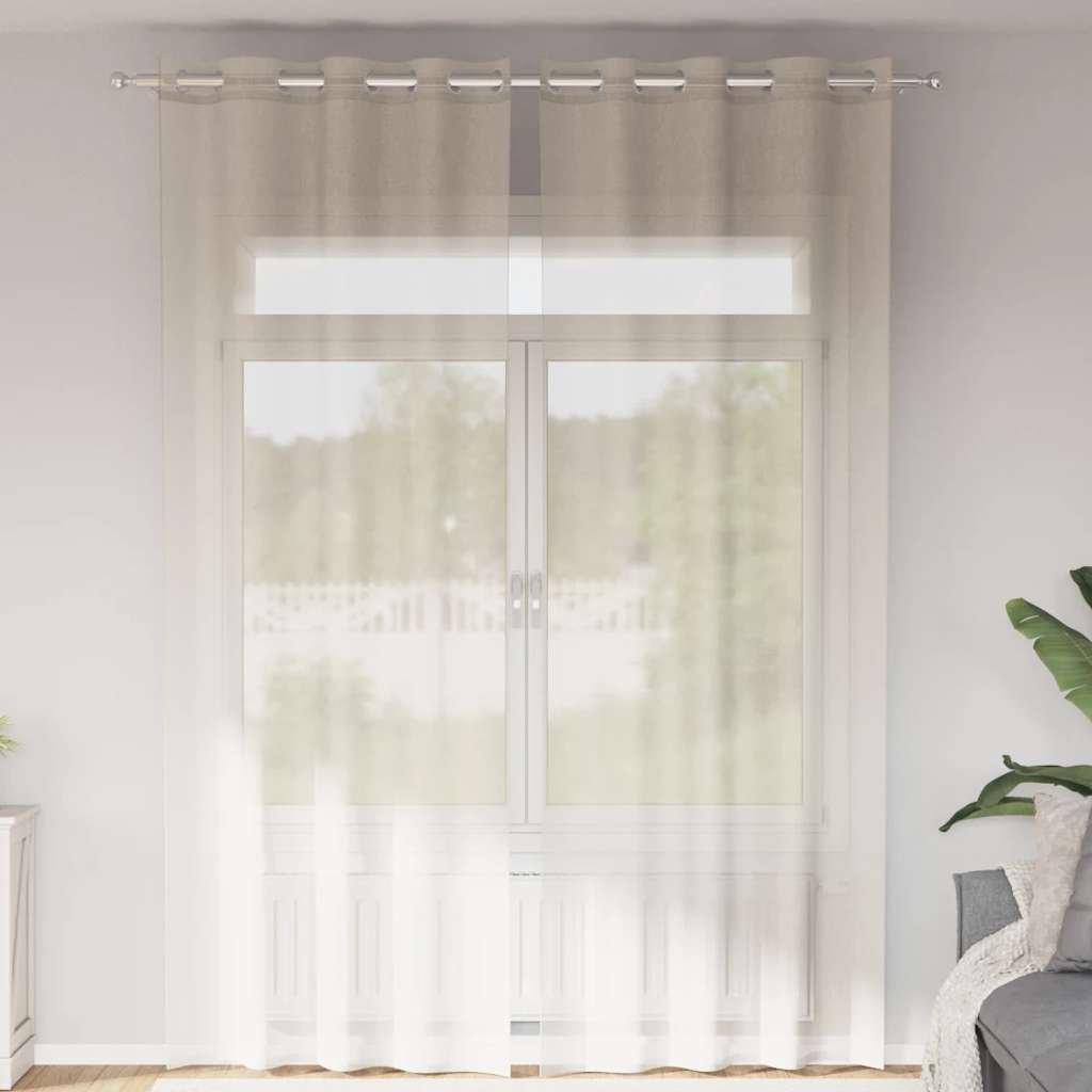 Voile Vorhänge 2 Stk. Creme