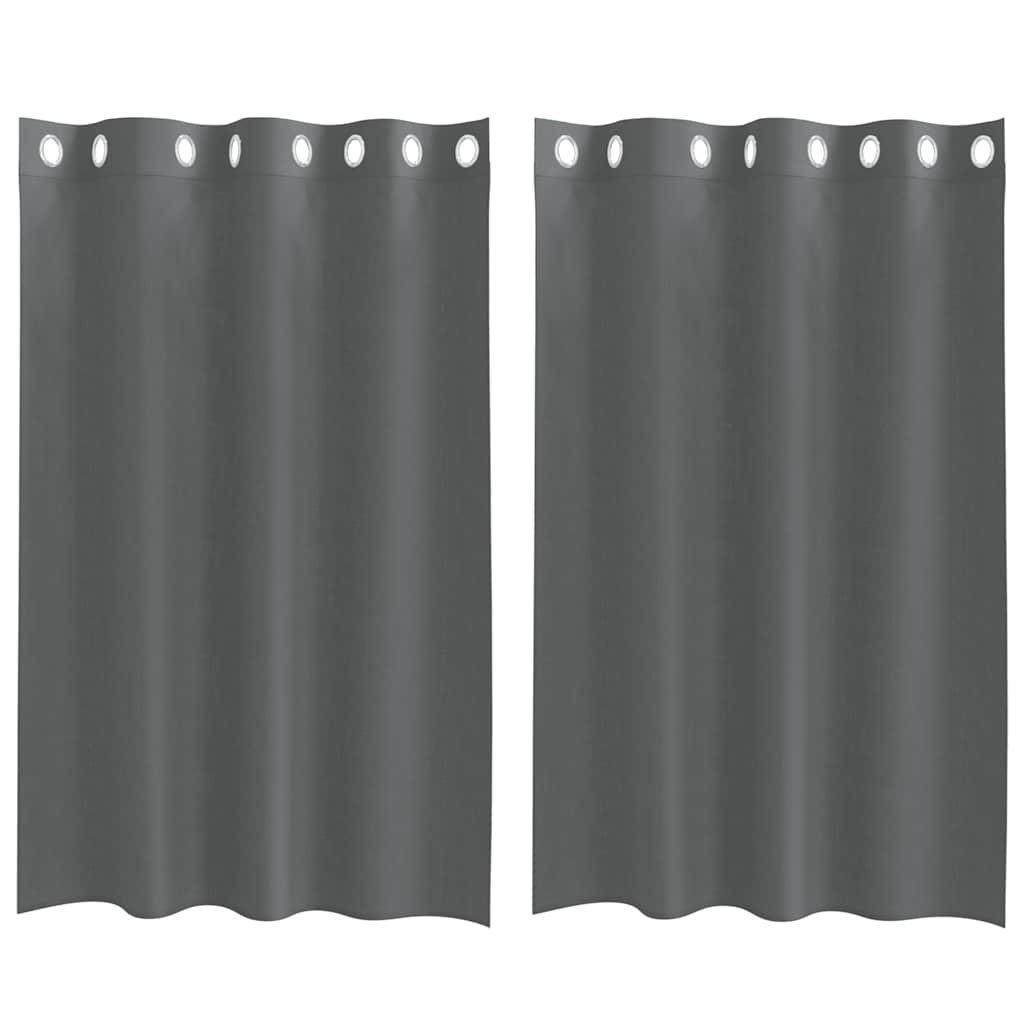 Voile Vorhänge 2 Stk. Dunkelgrau