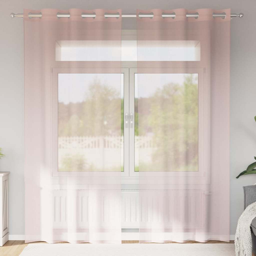 Voile Vorhänge 2 Stk. Hellrosa