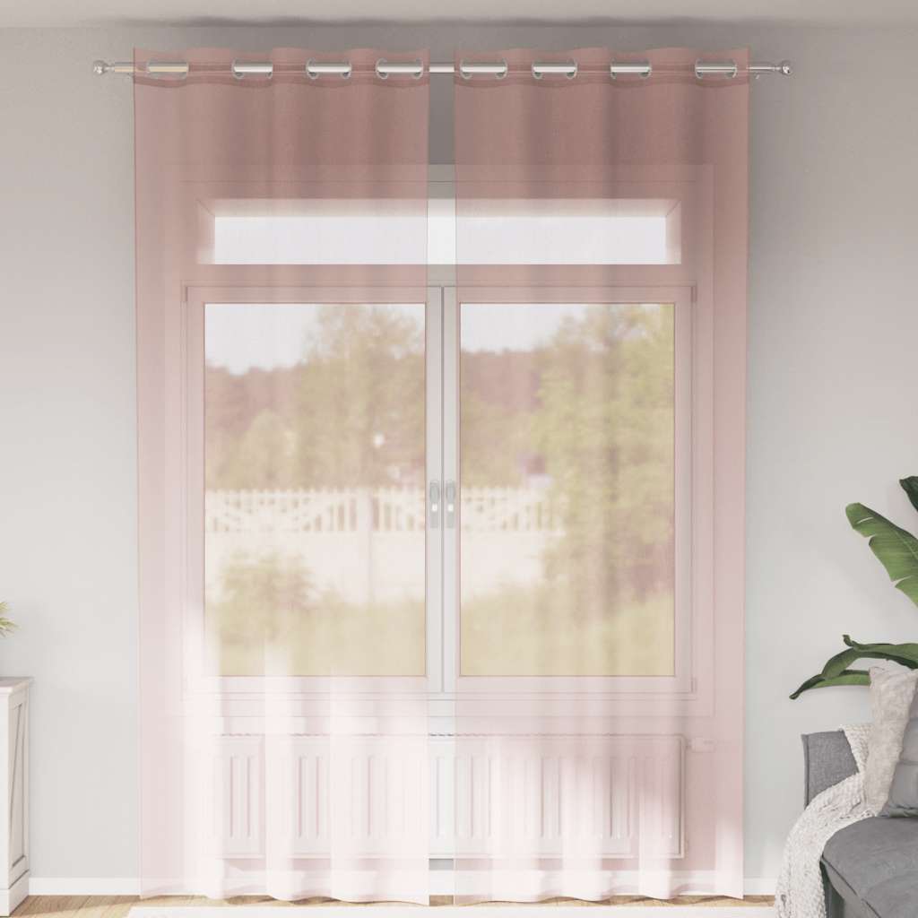 Voile Vorhänge 2 Stk. Hellrosa