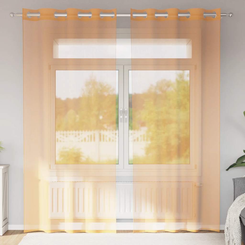 Voile Vorhänge 2 Stk. Orange