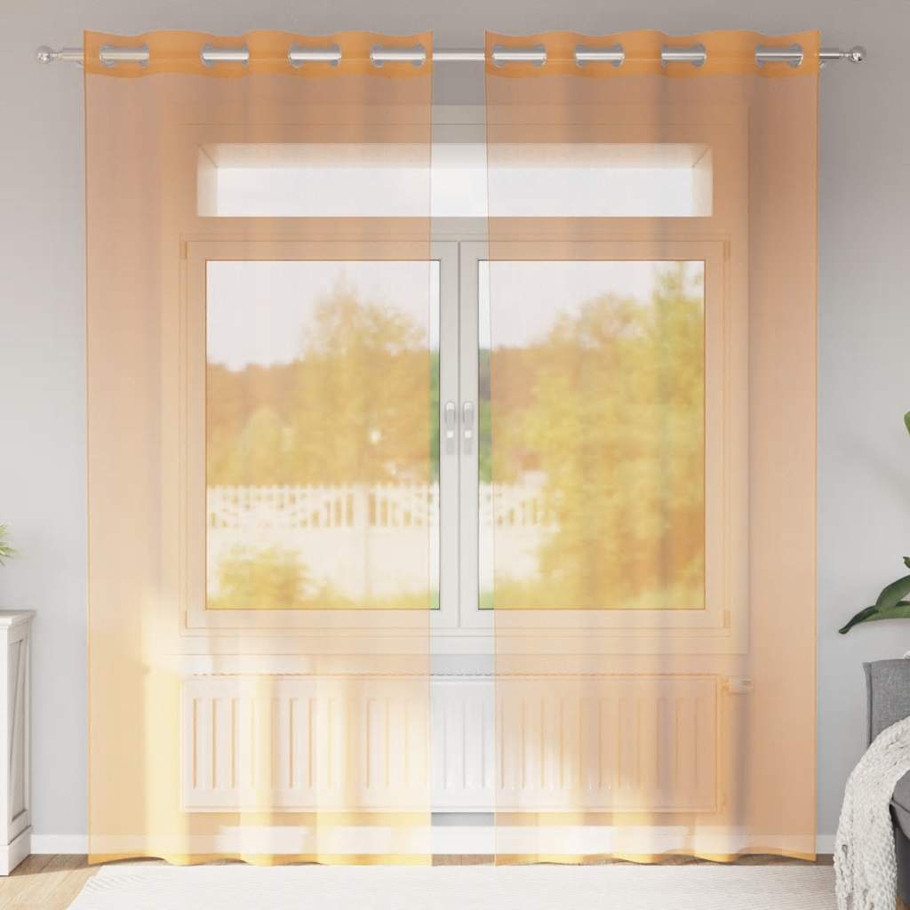 Voile Vorhänge 2 Stk. Orange
