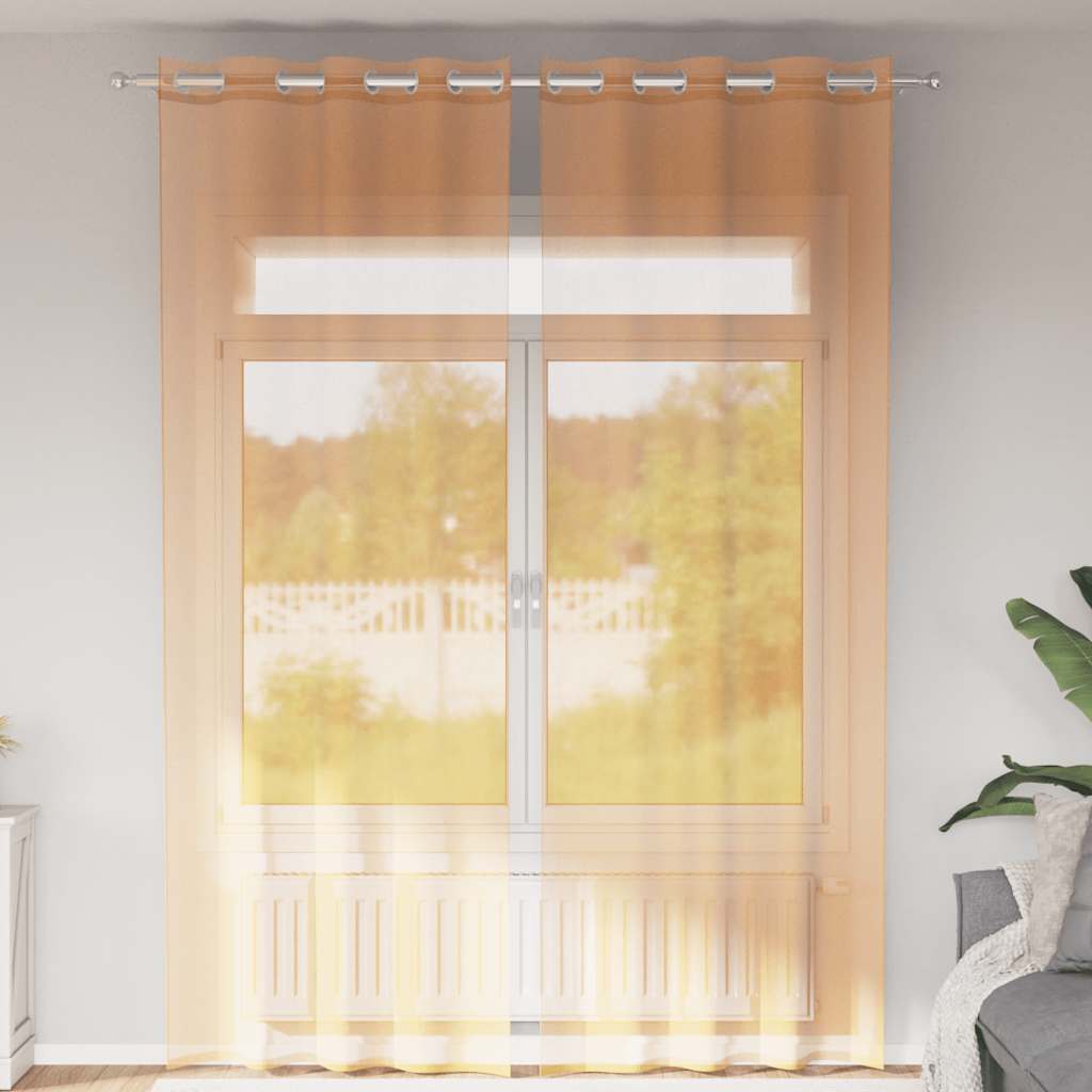 Voile Vorhänge 2 Stk. Orange