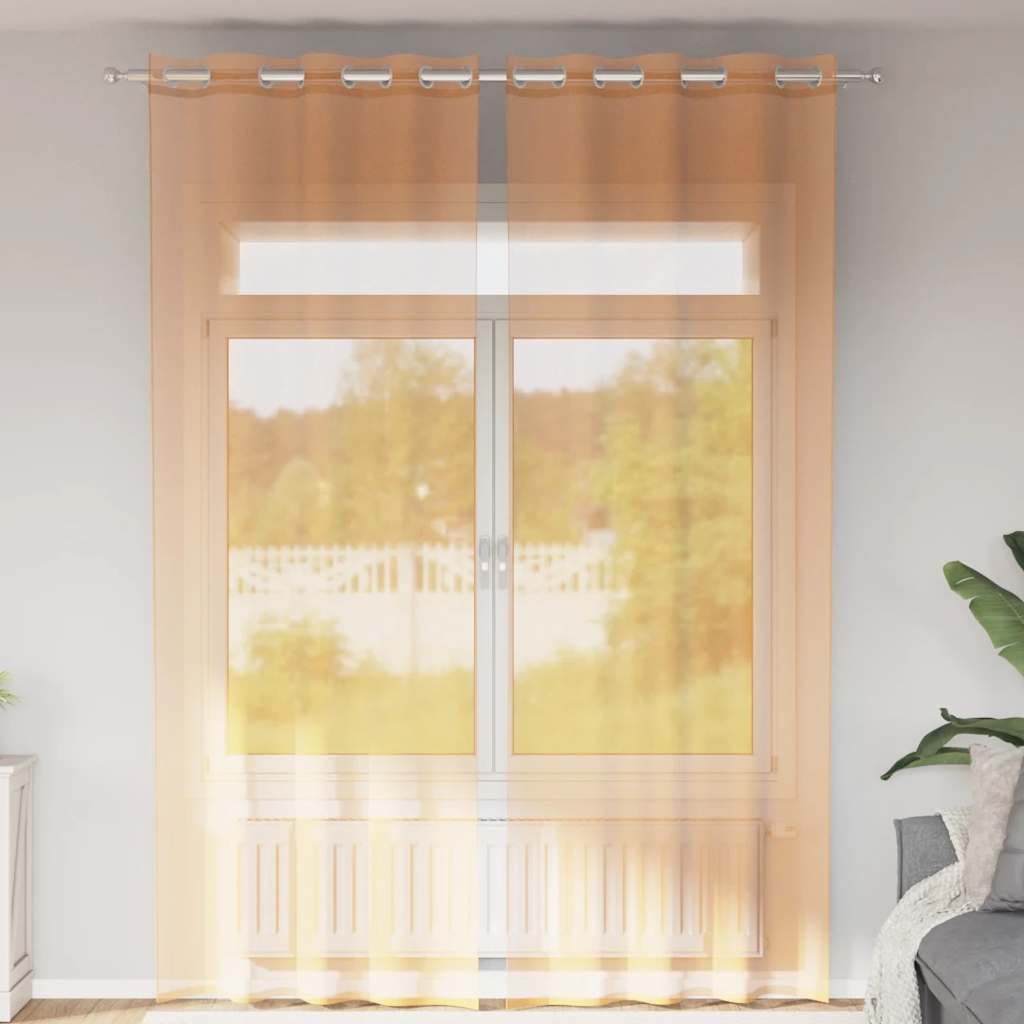 Voile Vorhänge 2 Stk. Orange