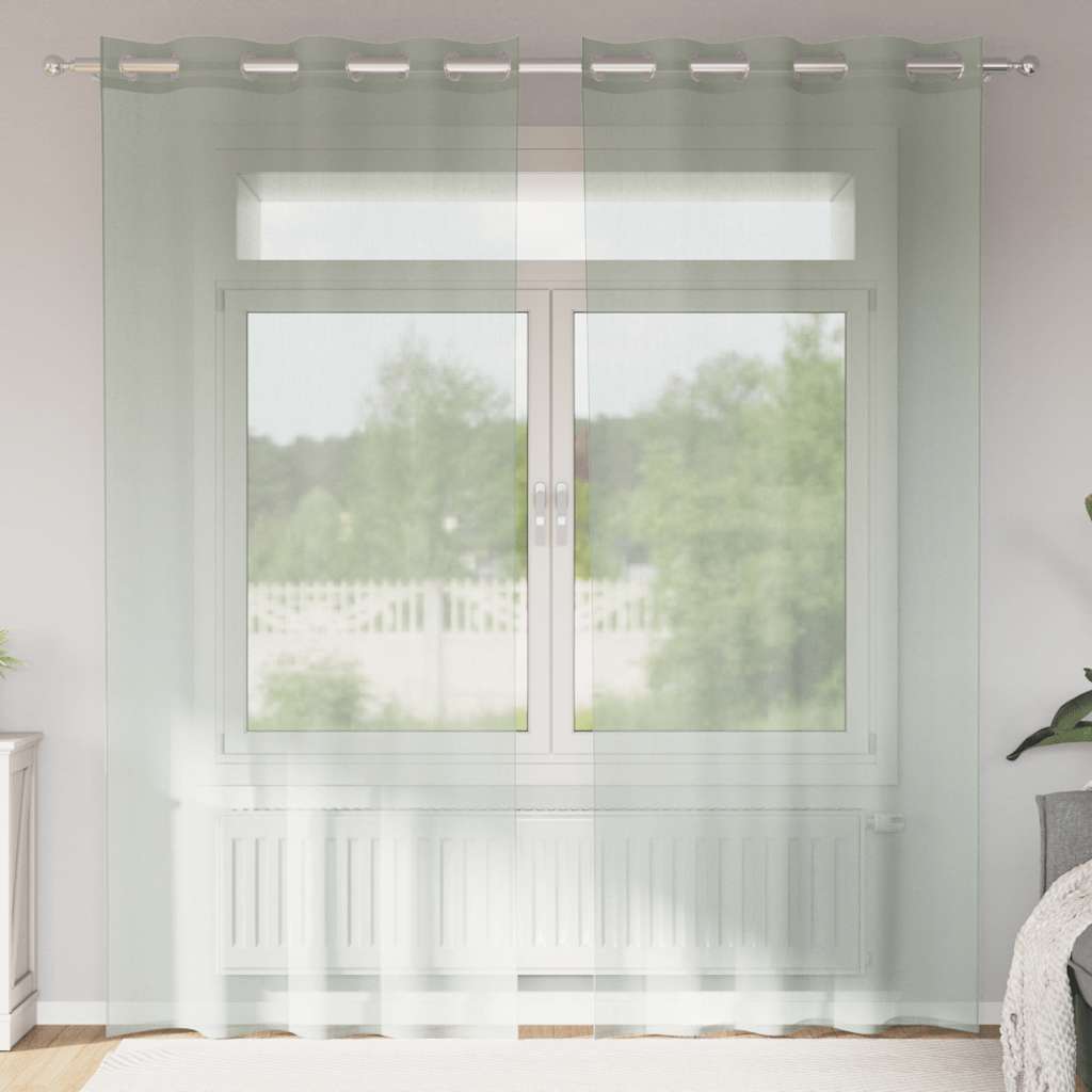 Voile Vorhänge 2 Stk. Hellgrau