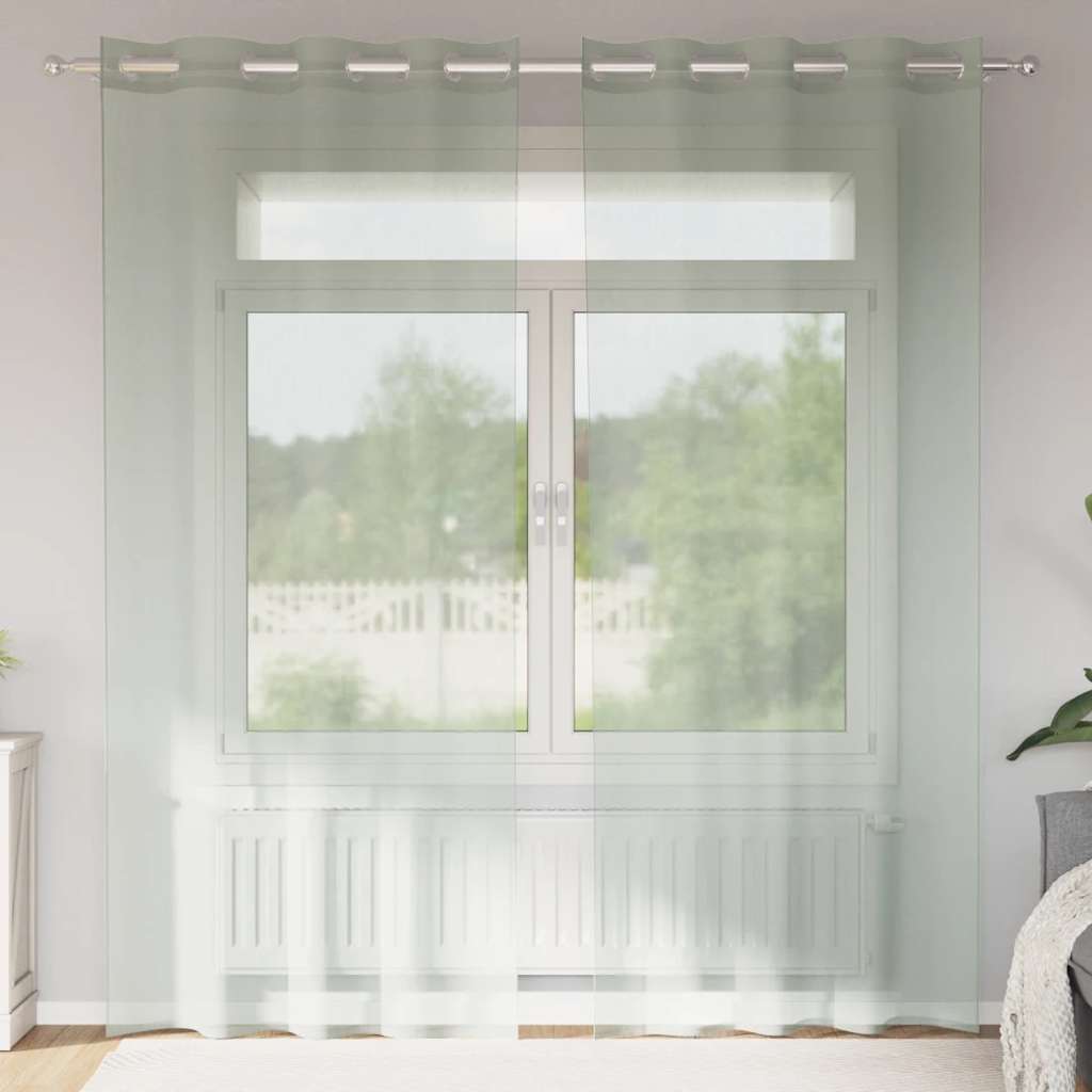 Voile Vorhänge 2 Stk. Hellgrau