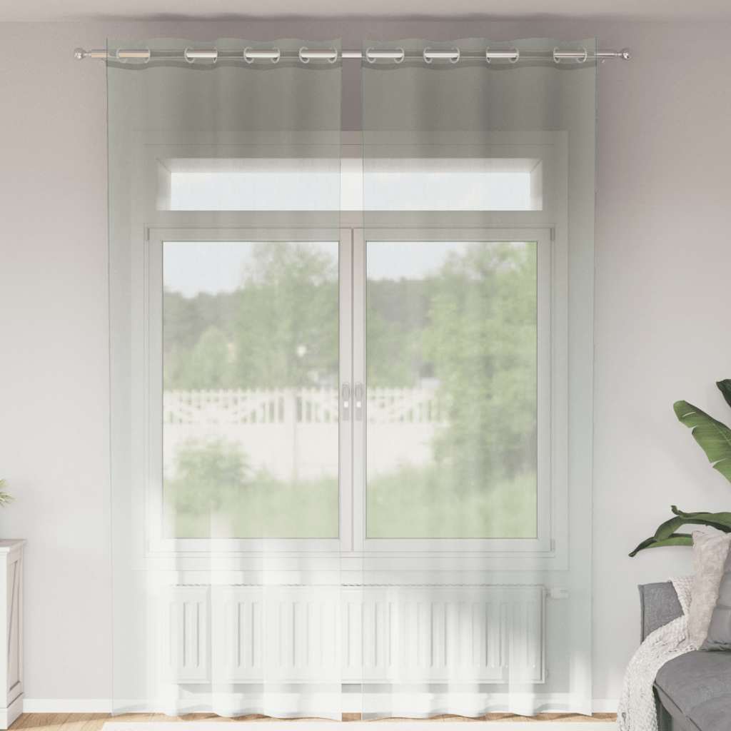 Voile Vorhänge 2 Stk. Hellgrau