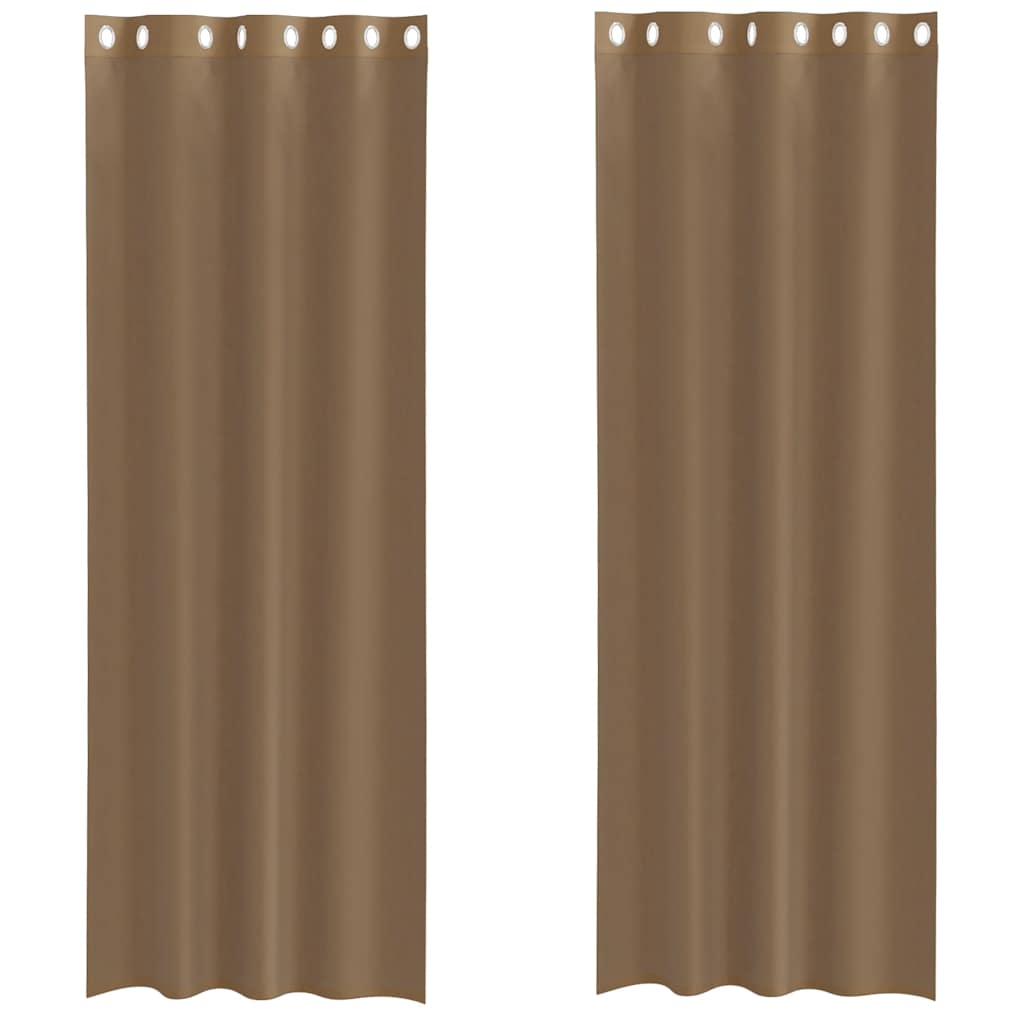 Voile Vorhänge 2 Stk. Hellbraun