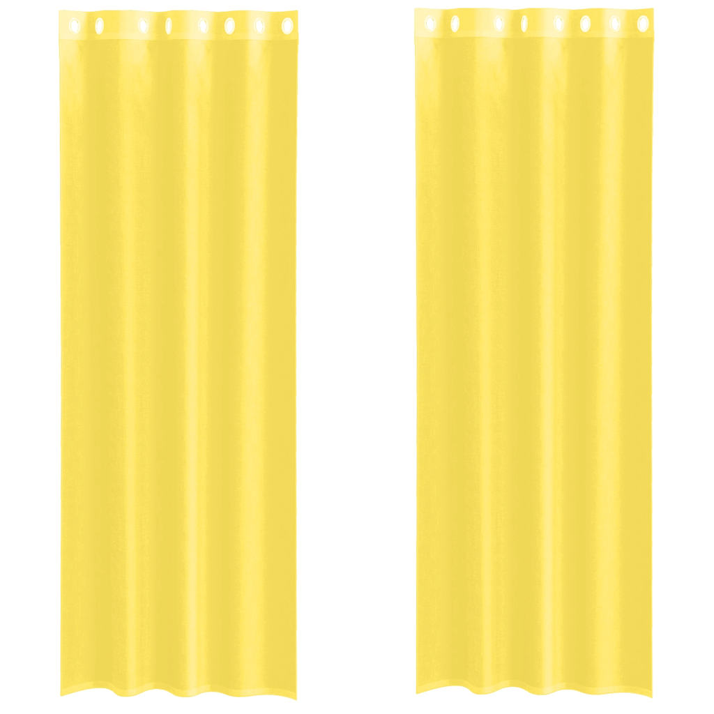 Voile Vorhänge 2 Stk. Gelb