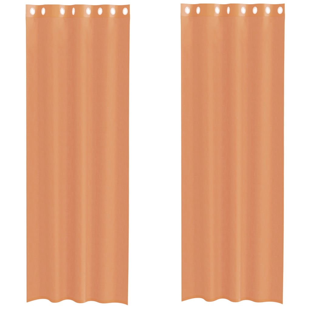 Voile Vorhänge 2 Stk. Terrakotta