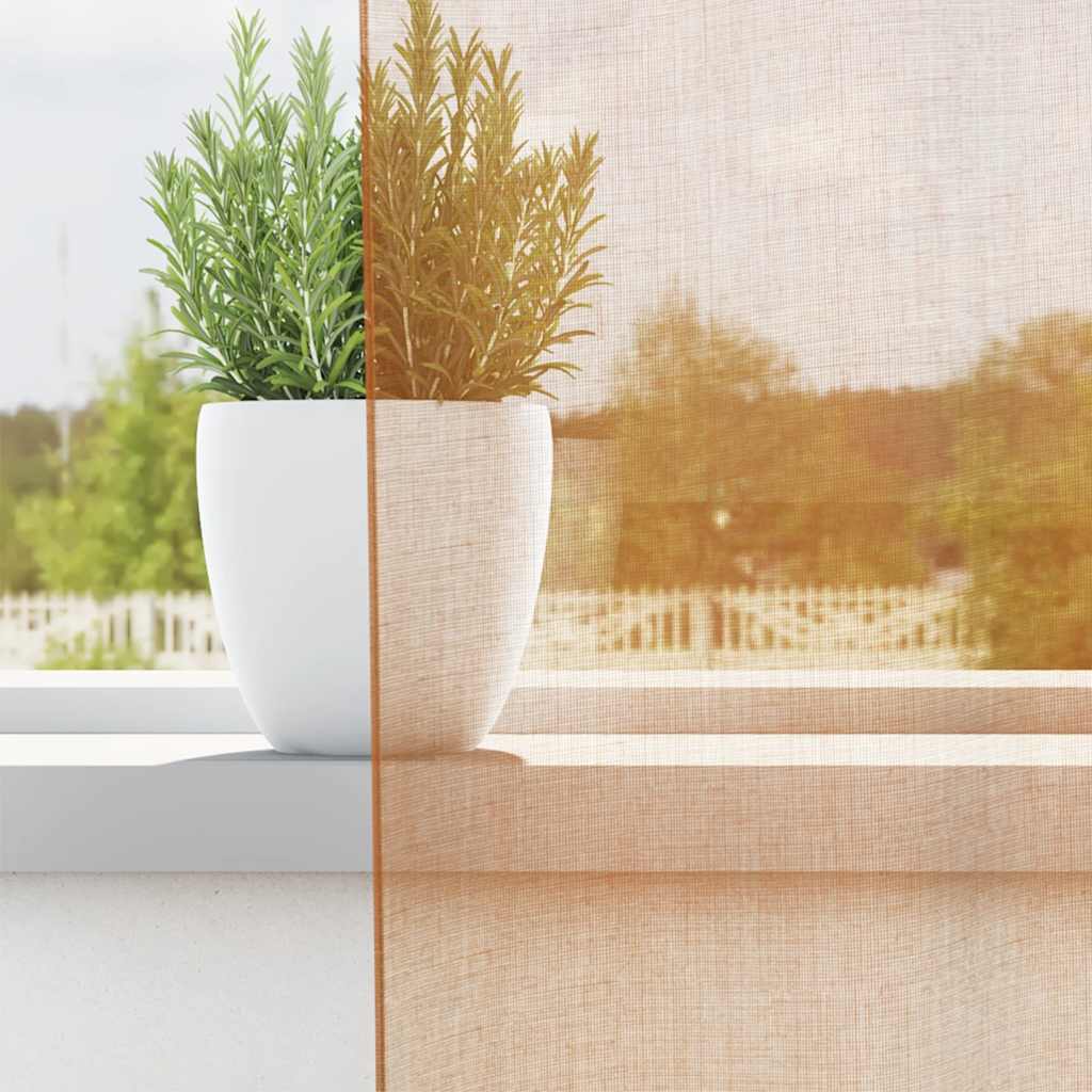 Voile Vorhänge 2 Stk. Terrakotta