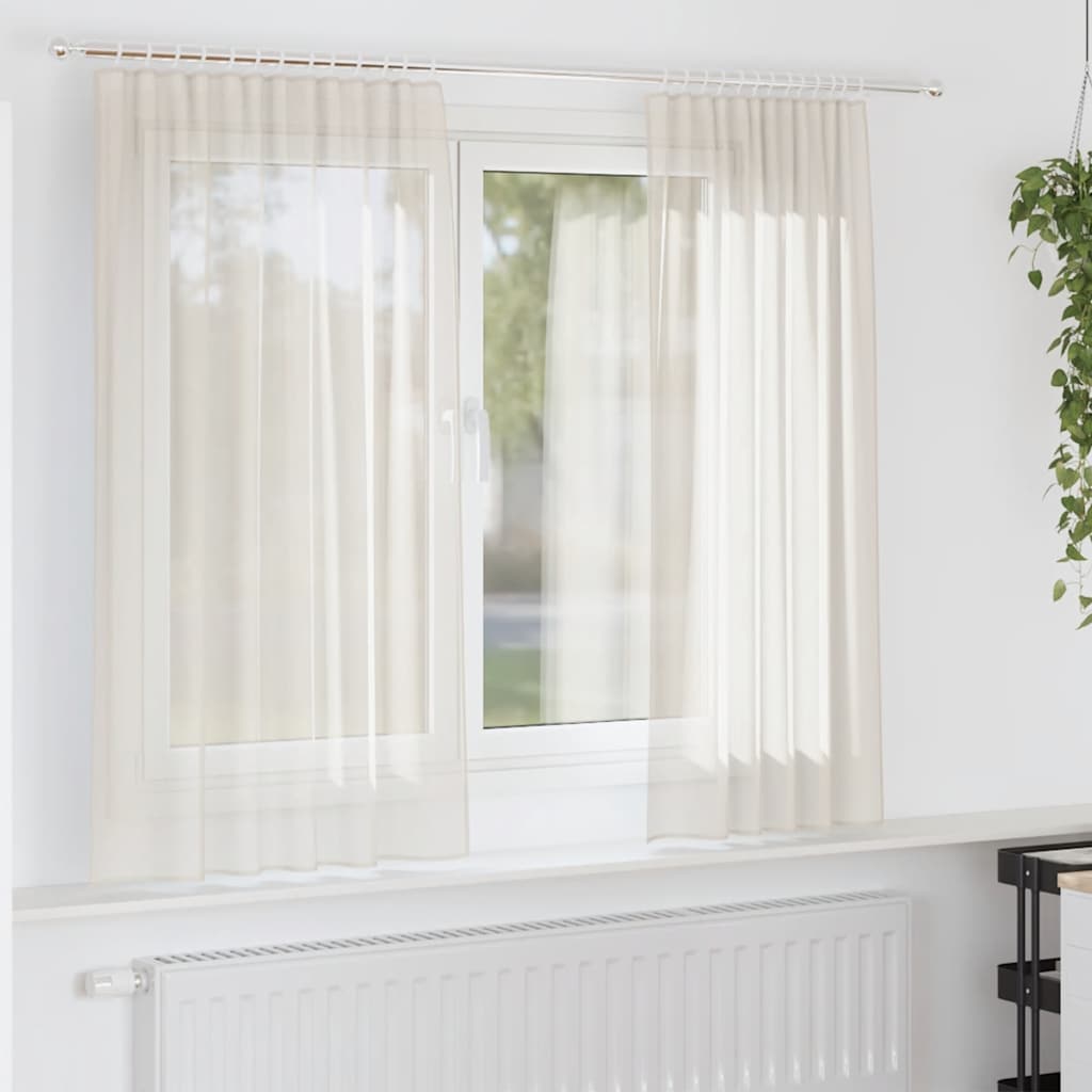 Voile Vorhänge 2 Stk. Creme