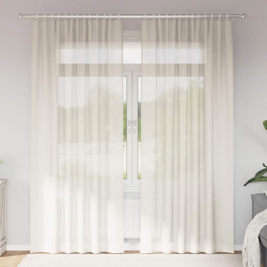 Voile Vorhänge 2 Stk. Creme