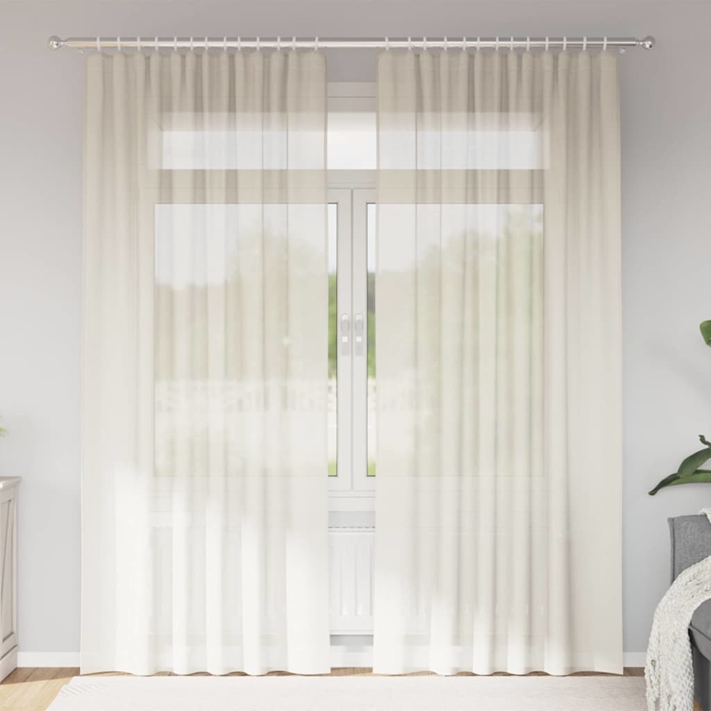 Voile Vorhänge 2 Stk. Creme