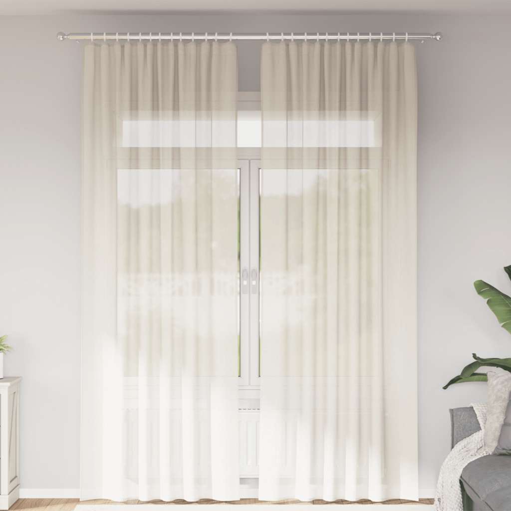 Voile Vorhänge 2 Stk. Creme