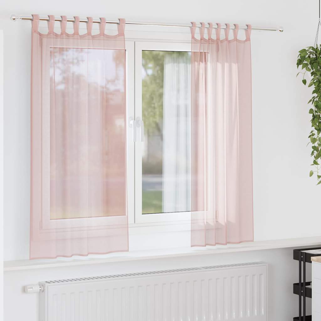 Voile Vorhänge 2 Stk. Hellrosa