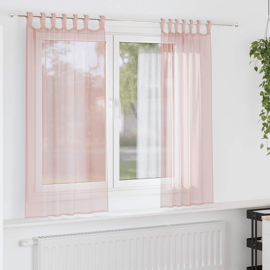 Voile Vorhänge 2 Stk. Hellrosa