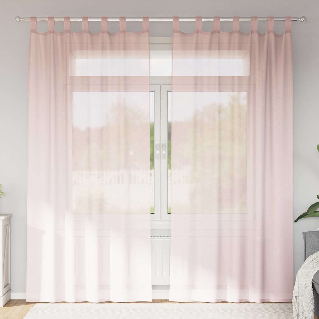 Voile Vorhänge 2 Stk. Hellrosa