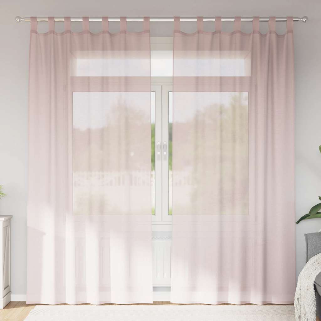 Voile Vorhänge 2 Stk. Hellrosa