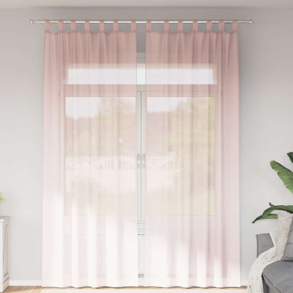 Voile Vorhänge 2 Stk. Hellrosa