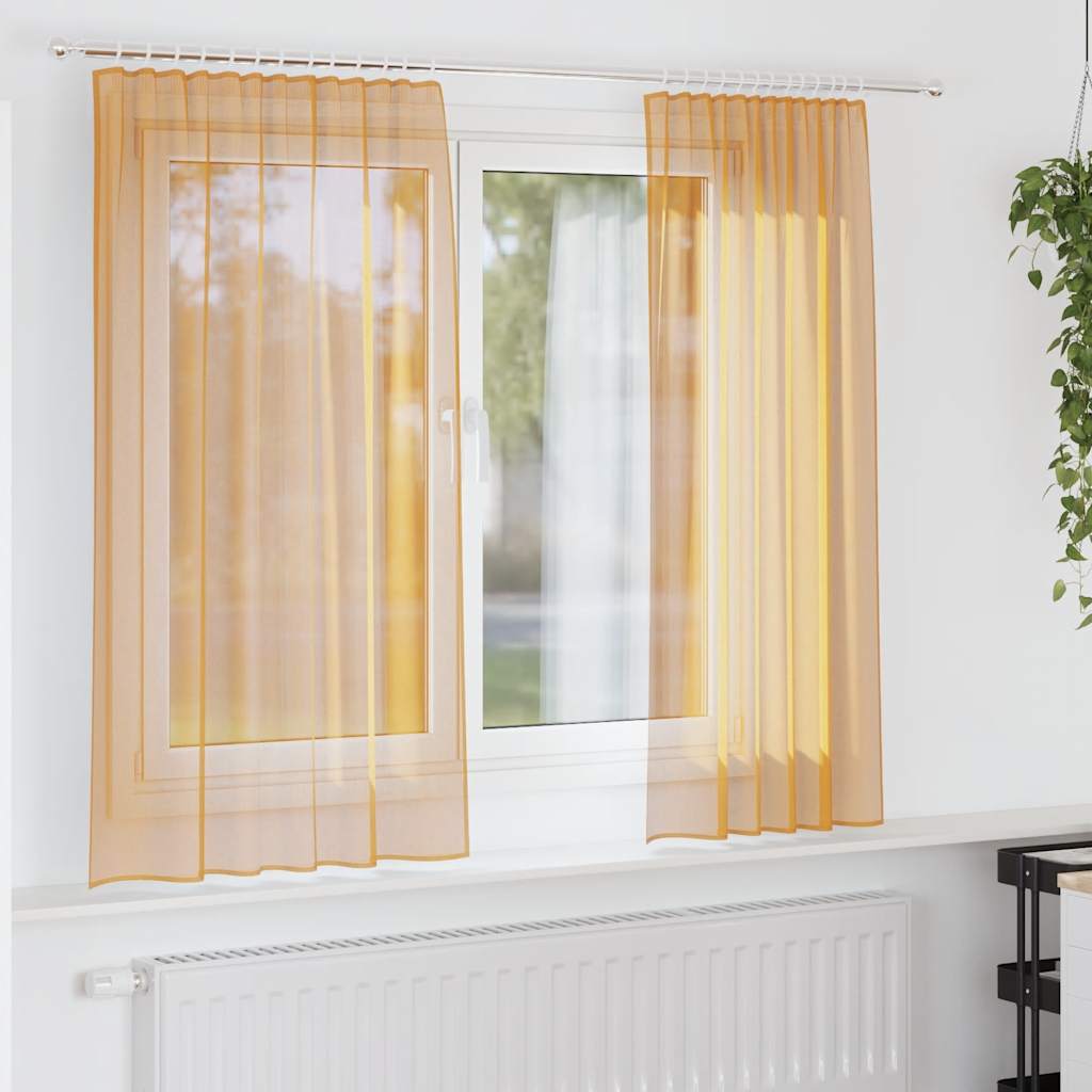 Voile Vorhänge 2 Stk. Orange