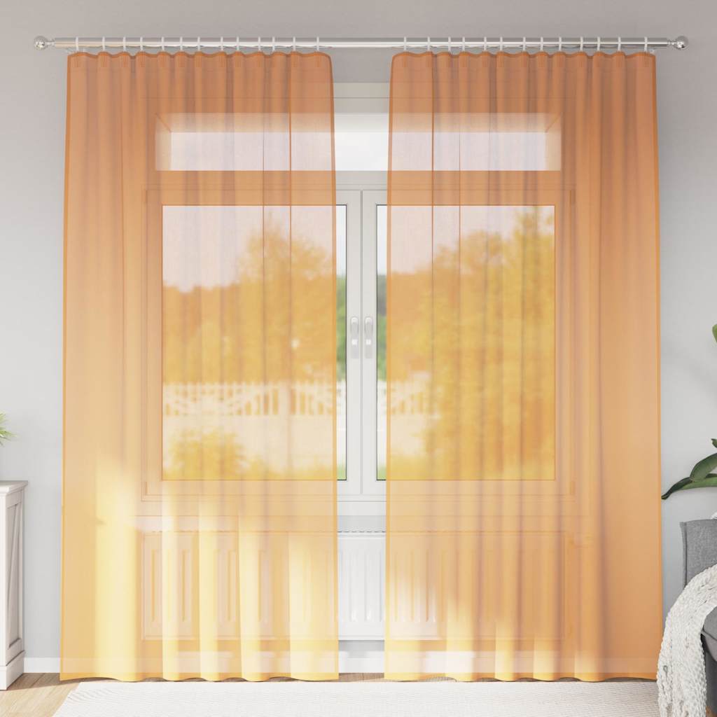 Voile Vorhänge 2 Stk. Orange
