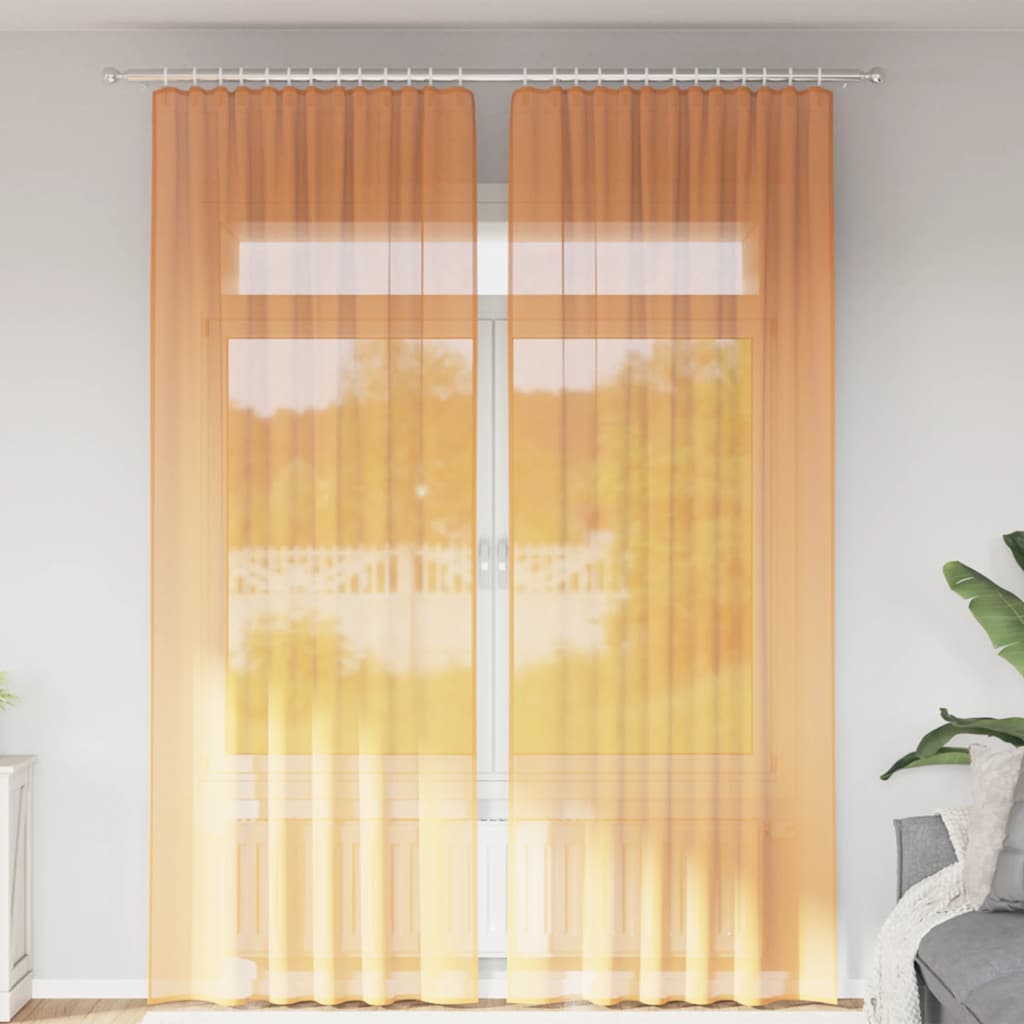 Voile Vorhänge 2 Stk. Orange