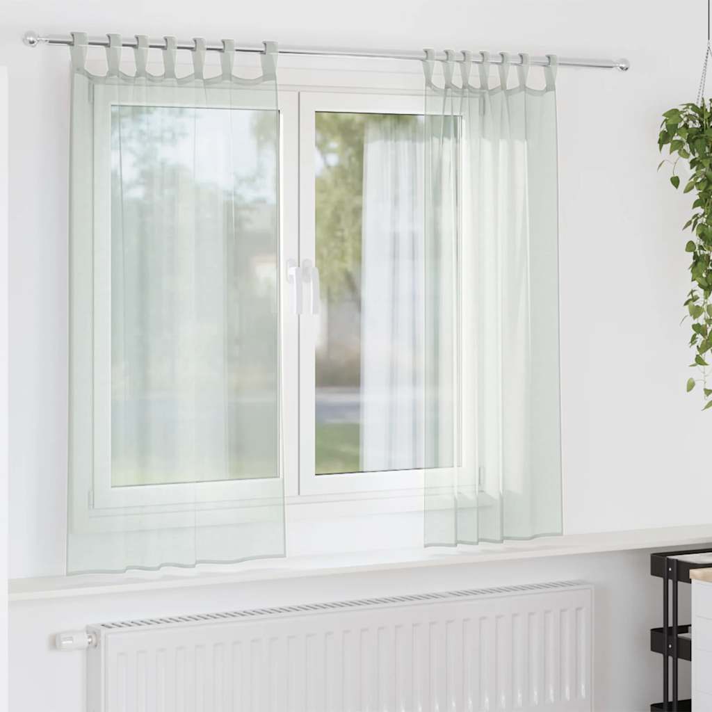 Voile Vorhänge 2 Stk. Hellgrau