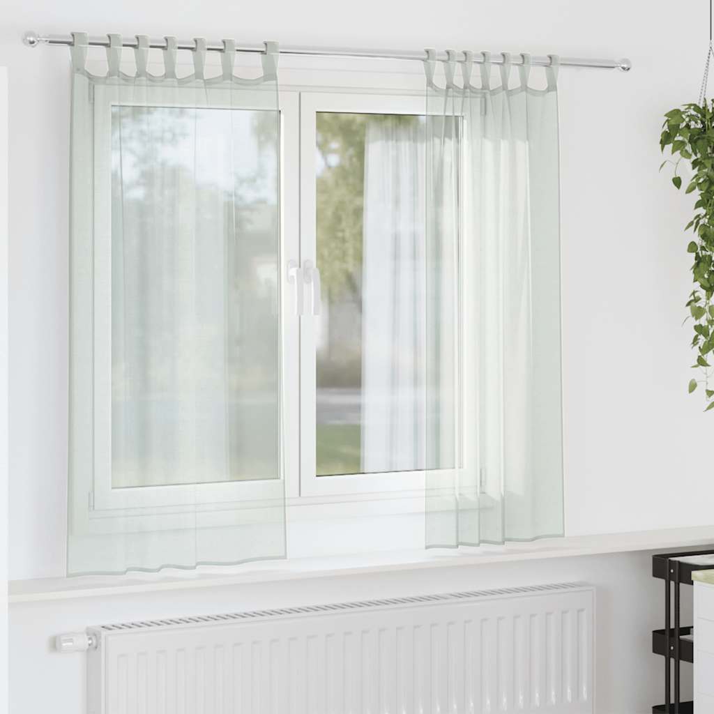 Voile Vorhänge 2 Stk. Hellgrau