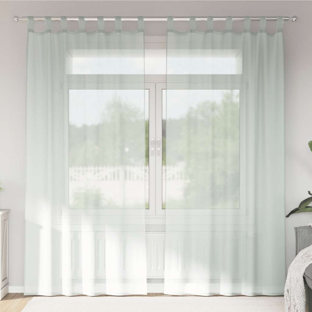 Voile Vorhänge 2 Stk. Hellgrau