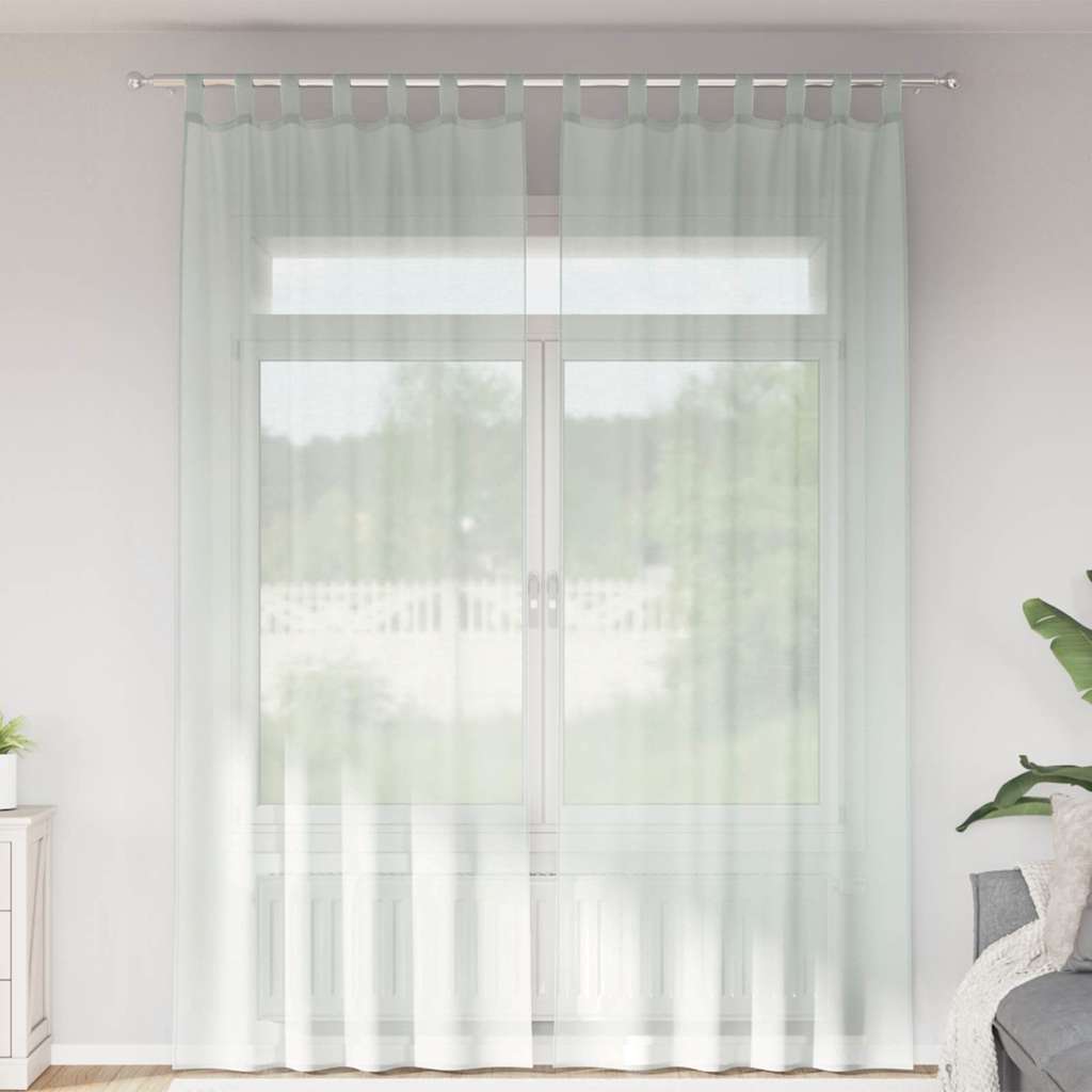 Voile Vorhänge 2 Stk. Hellgrau
