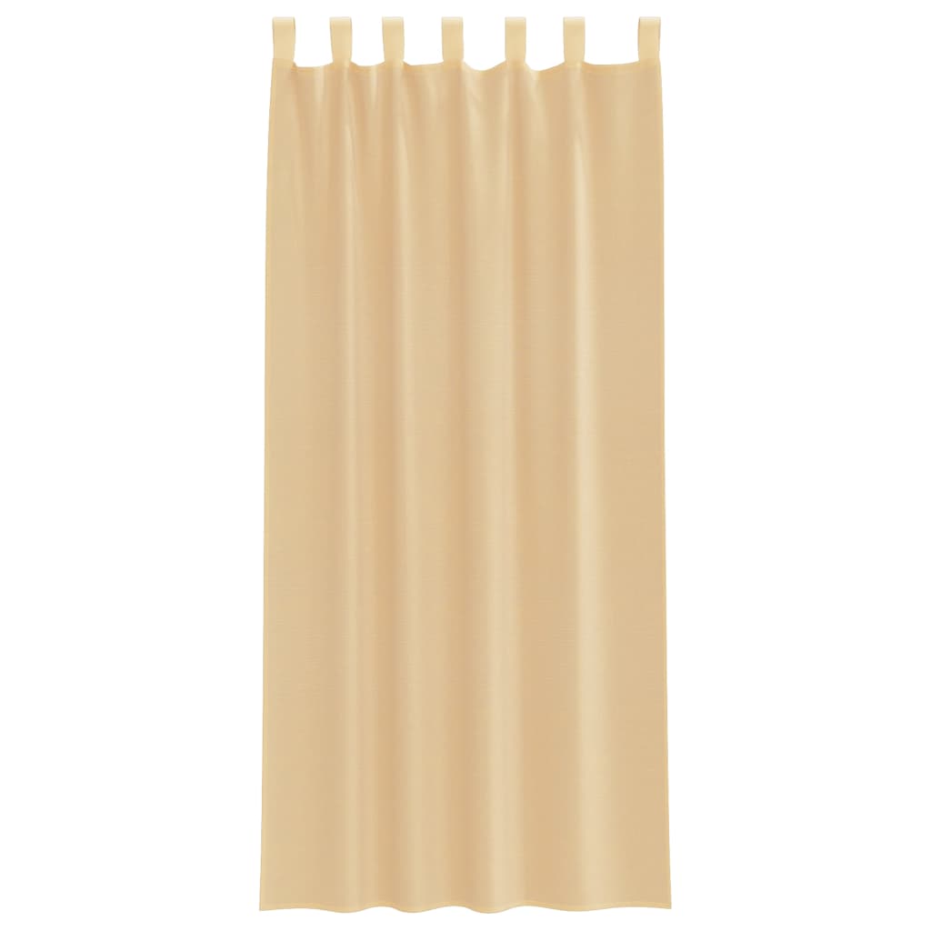 Voile Vorhänge 2 Stk. Sandfarbe