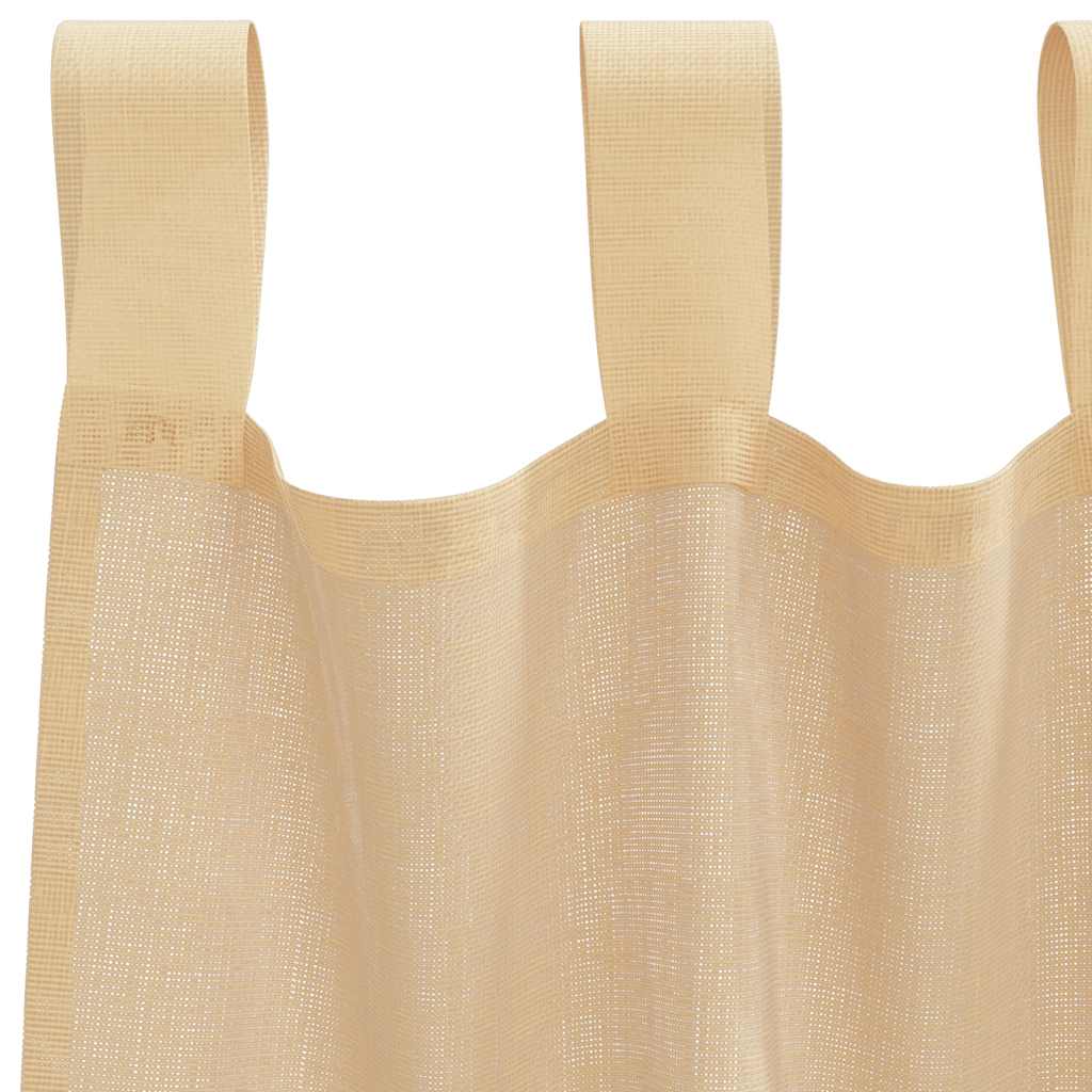 Voile Vorhänge 2 Stk. Sandfarbe