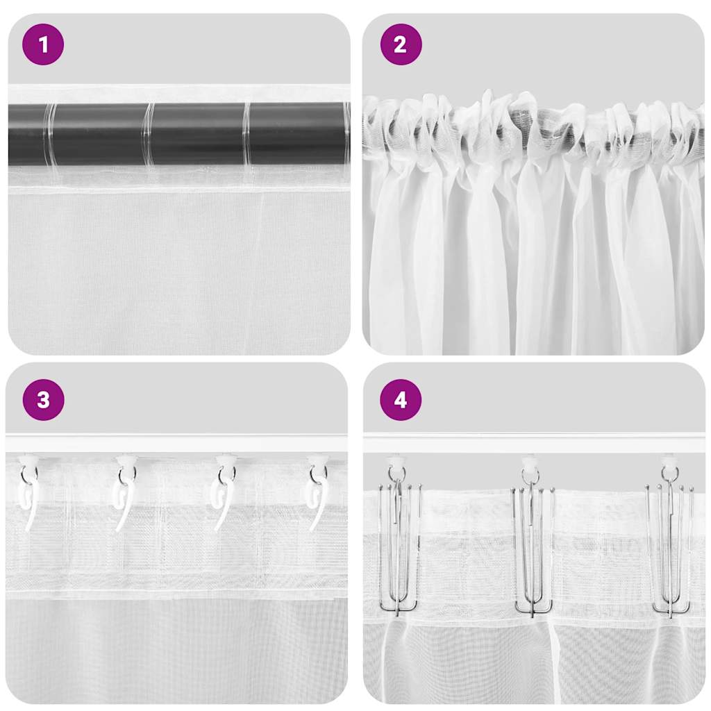 Voile Vorhänge 2 Stk. Sandfarbe