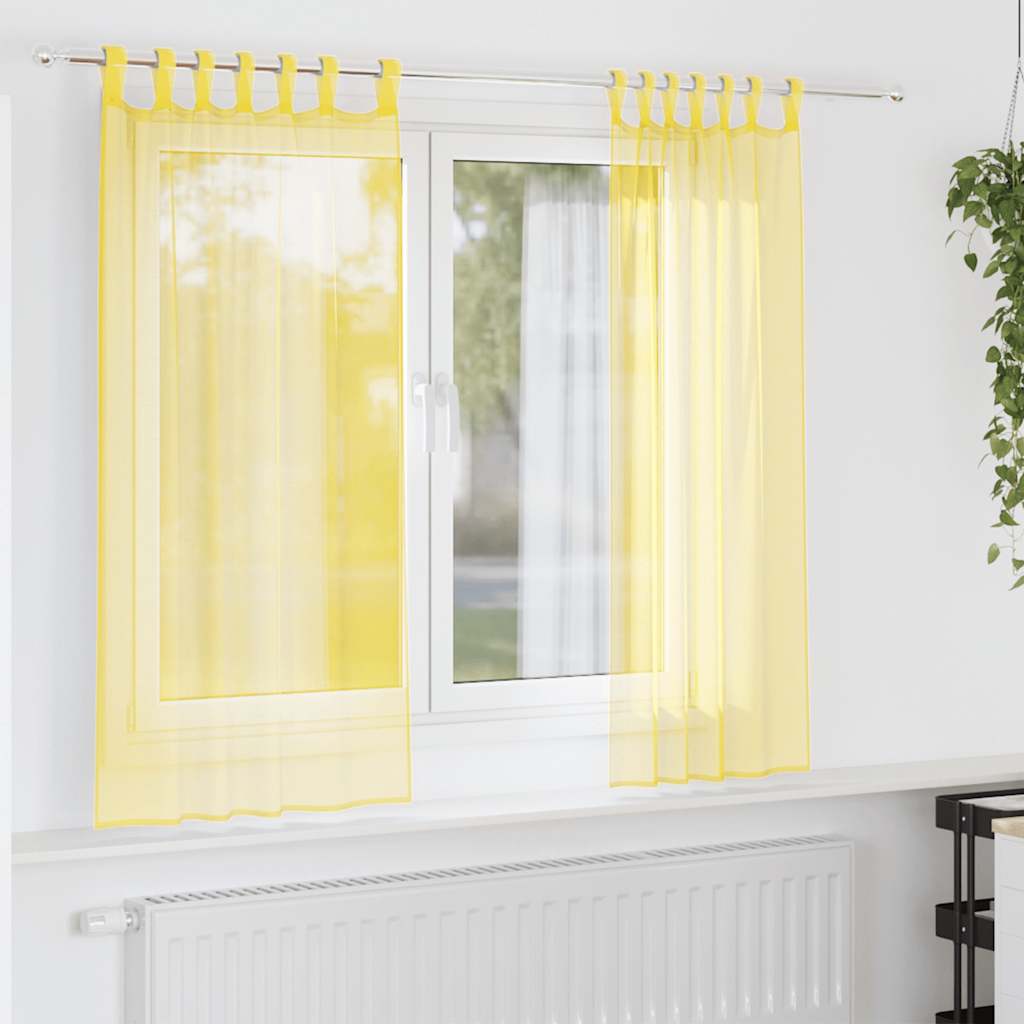 Voile Vorhänge 2 Stk. Gelb