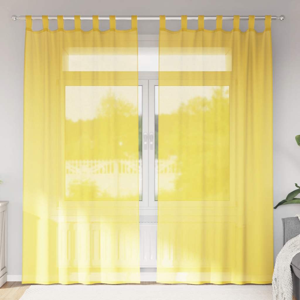 Voile Vorhänge 2 Stk. Gelb