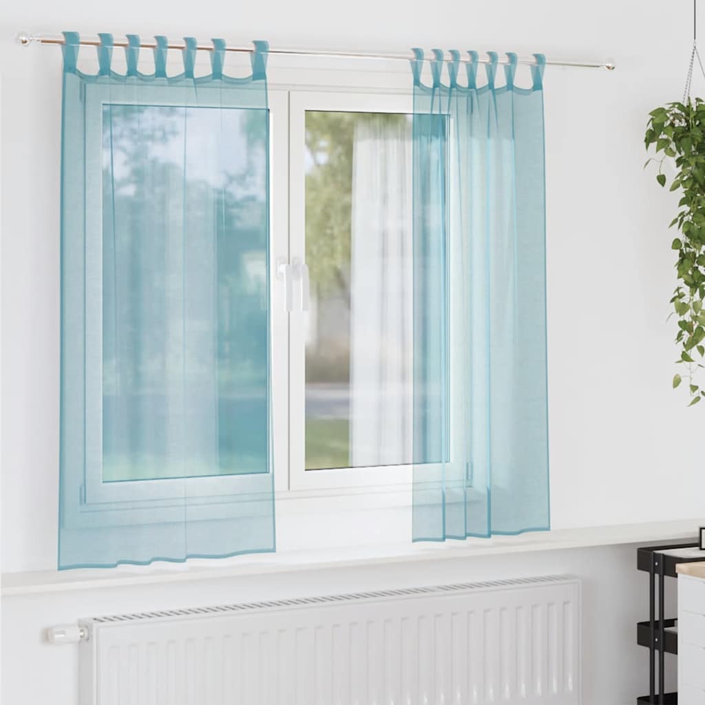 Voile Vorhänge 2 Stk. Türkis