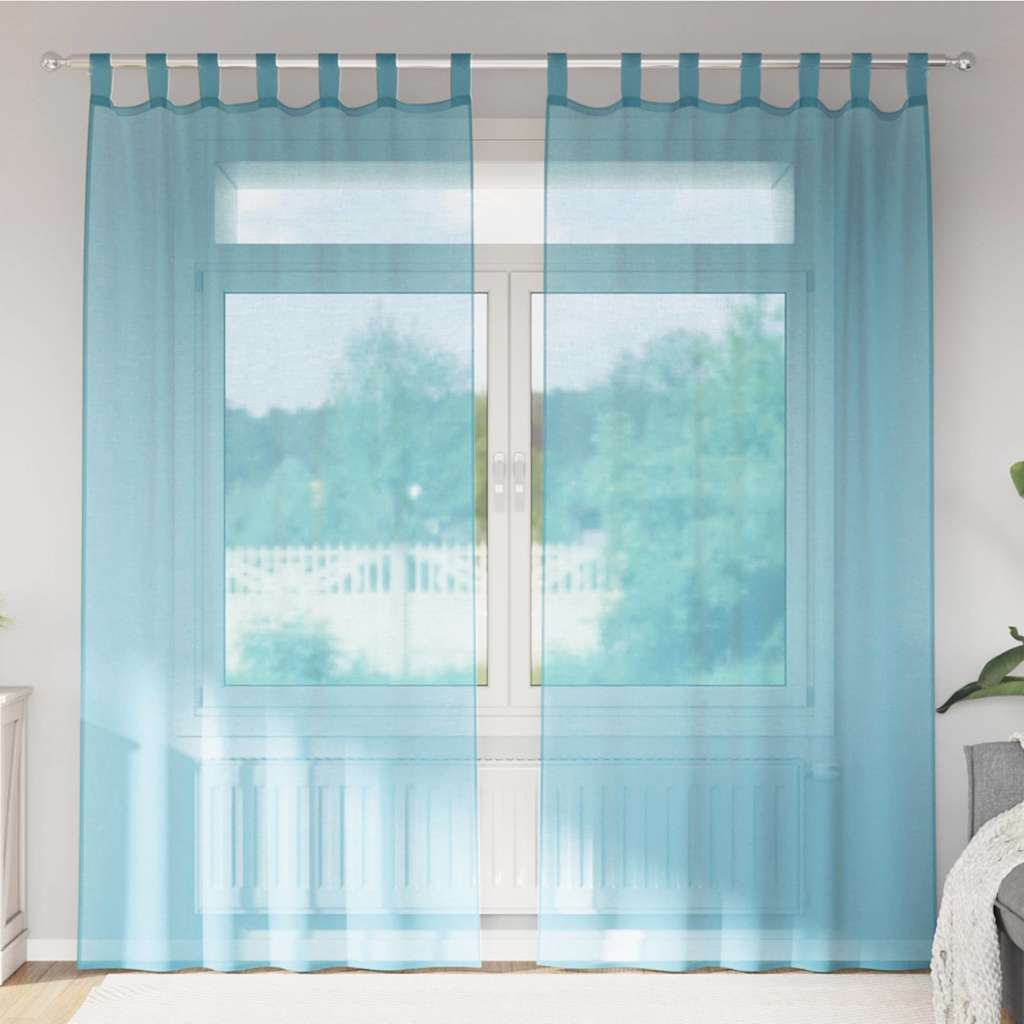 Voile Vorhänge 2 Stk. Türkis