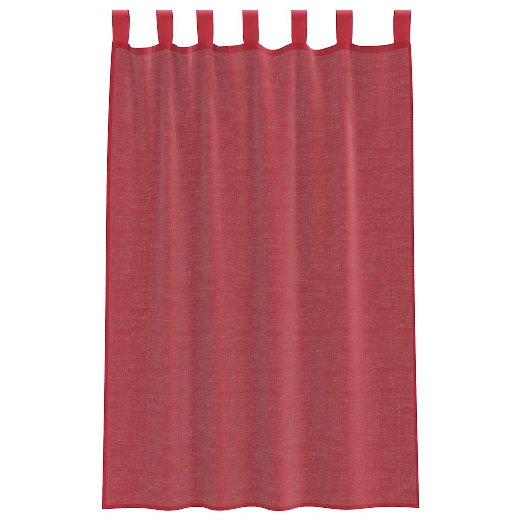 Voile Vorhänge 2 Stk. Weinrot