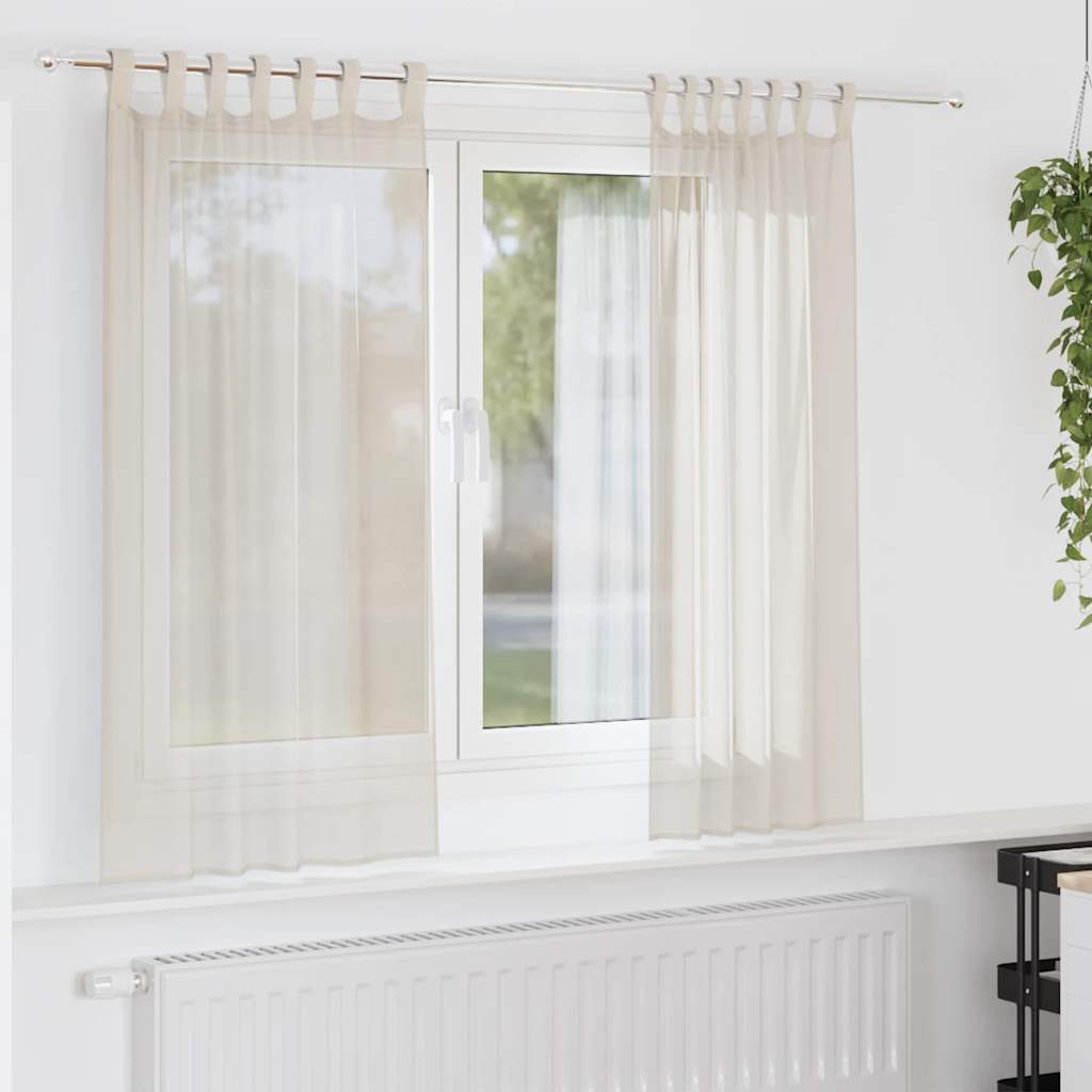 Voile Vorhänge 2 Stk. Creme