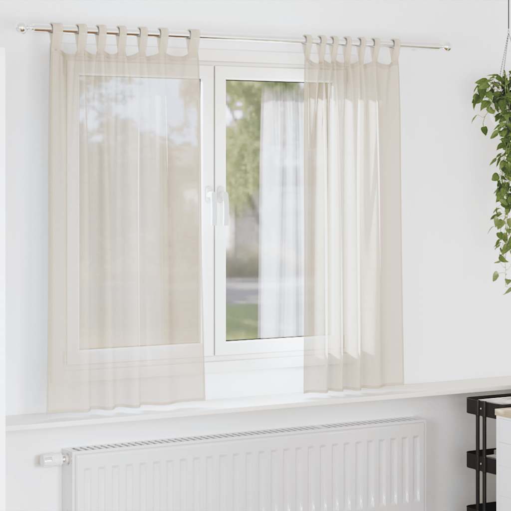 Voile Vorhänge 2 Stk. Creme